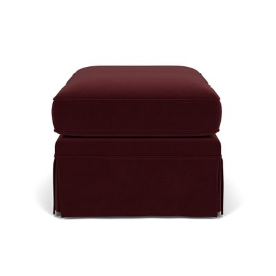 Foot Stool - Dark Rosehip - Matt Velvet