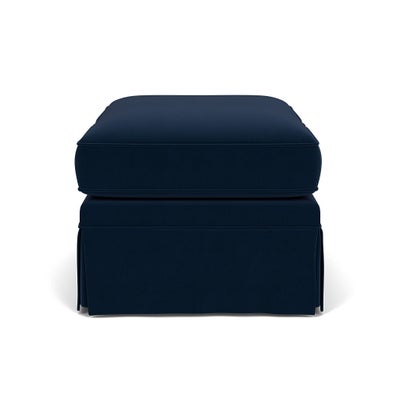 Foot Stool - Deep blue - Matt Velvet