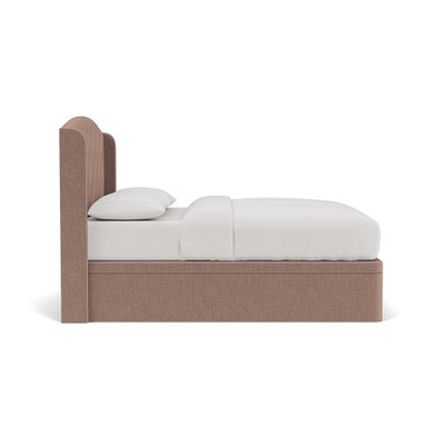 Super King Ottoman Storage Bed - Dusky Rose - Eco Chenille