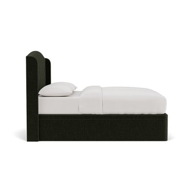 Super King Ottoman Storage Bed - Moss - Eco Chenille