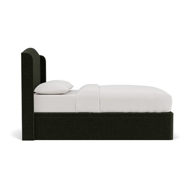 King Size Ottoman Storage Bed - Moss - Eco Chenille