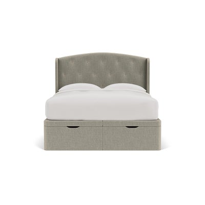 King Size Ottoman Storage Bed - Natural - Eco Chenille