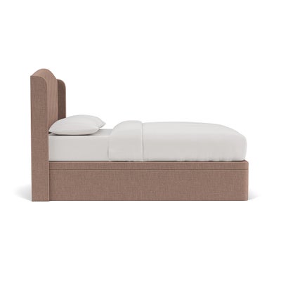 King Size Ottoman Storage Bed - Dusky Rose - Eco Chenille
