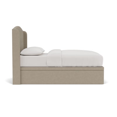 Double Ottoman Storage Bed - Dove Grey - House Linen Mix