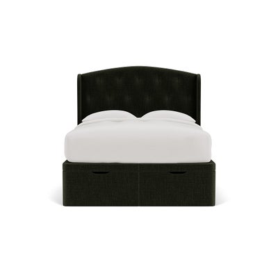 Double Ottoman Storage Bed - Moss - Eco Chenille