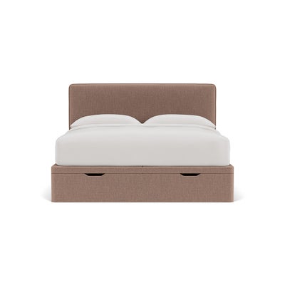Super King Ottoman Storage Bed - Dusky Rose - Eco Chenille
