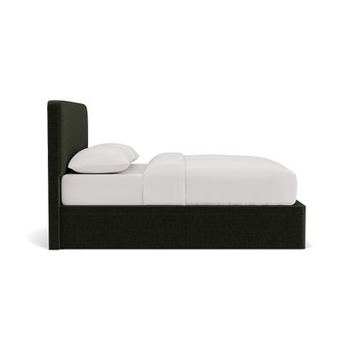 Super King Ottoman Storage Bed - Moss - Eco Chenille