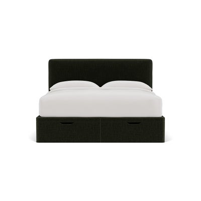 Super King Ottoman Storage Bed - Moss - Eco Chenille