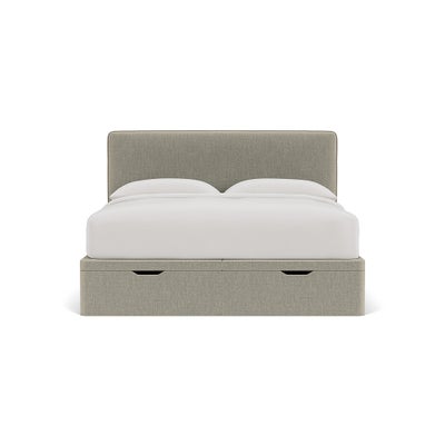 Super King Ottoman Storage Bed - Natural - Eco Chenille