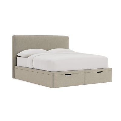 Super King Ottoman Storage Bed - Natural - Eco Chenille