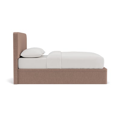 King Size Ottoman Storage Bed - Dusky Rose - Eco Chenille