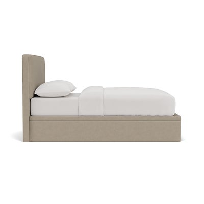 King Size Ottoman Storage Bed - Dove Grey - House Linen Mix