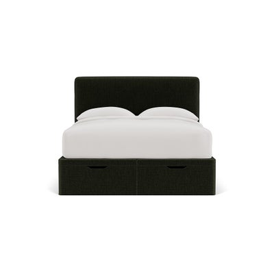King Size Ottoman Storage Bed - Moss - Eco Chenille