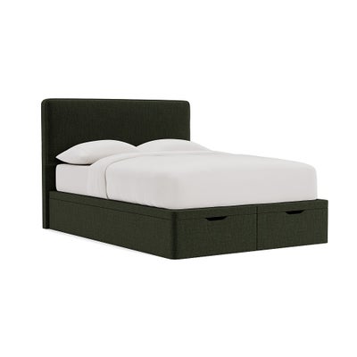 King Size Ottoman Storage Bed - Moss - Eco Chenille