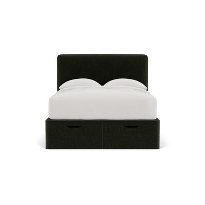 Double Ottoman Storage Bed - Moss - Eco Chenille