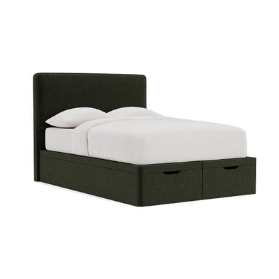 Double Ottoman Storage Bed - Moss - Eco Chenille