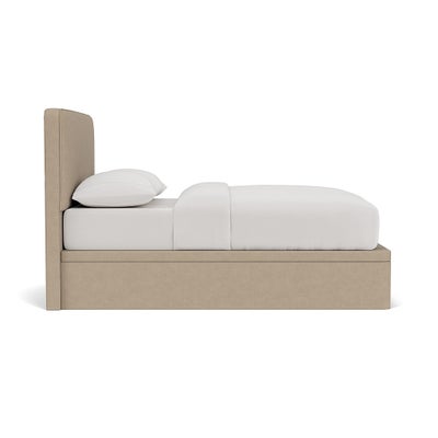 Double Ottoman Storage Bed - Natural - House Linen Mix