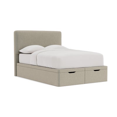 Double Ottoman Storage Bed - Natural - Eco Chenille