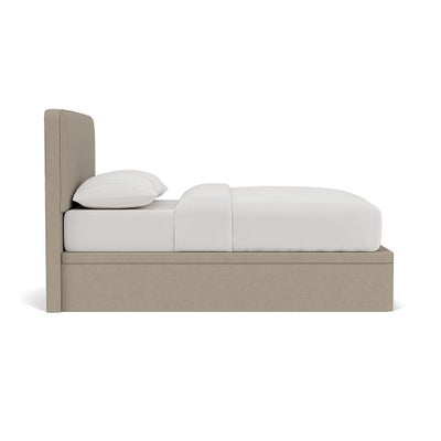 Double Ottoman Storage Bed - Dove Grey - House Linen Mix