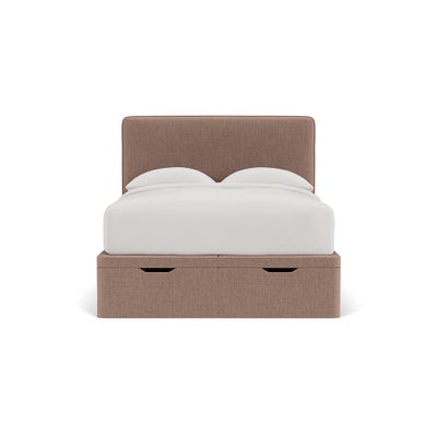 Double Ottoman Storage Bed - Dusky Rose - Eco Chenille