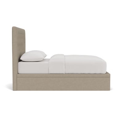 Double Ottoman Storage Bed - Dove Grey - House Linen Mix