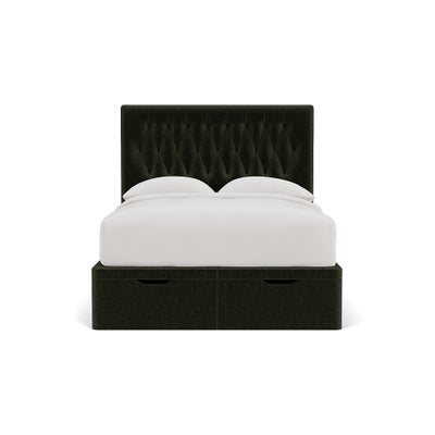 Double Ottoman Storage Bed - Moss - Eco Chenille