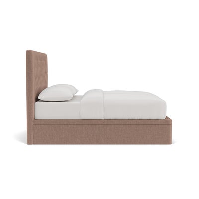 Super King Ottoman Storage Bed - Dusky Rose - Eco Chenille
