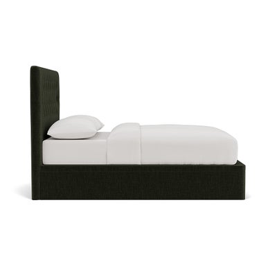 King Size Ottoman Storage Bed - Moss - Eco Chenille