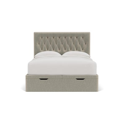 King Size Ottoman Storage Bed - Natural - Eco Chenille