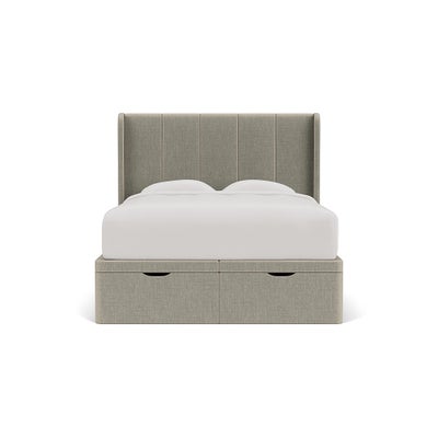 King Size Ottoman Storage Bed - Natural - Eco Chenille