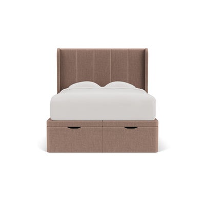Double Ottoman Storage Bed - Dusky Rose - Eco Chenille