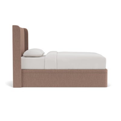 Double Ottoman Storage Bed - Dusky Rose - Eco Chenille
