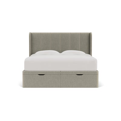Super King Ottoman Storage Bed - Natural - Eco Chenille