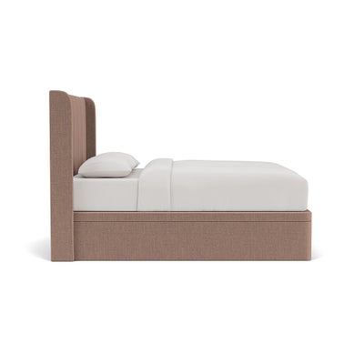 Super King Ottoman Storage Bed - Dusky Rose - Eco Chenille