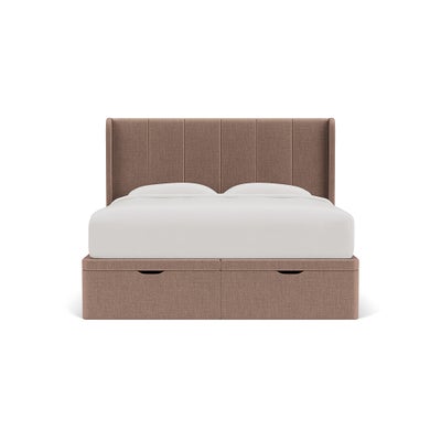 Super King Ottoman Storage Bed - Dusky Rose - Eco Chenille
