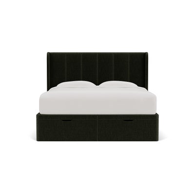 Super King Ottoman Storage Bed - Moss - Eco Chenille