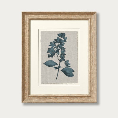 Kingsmere Blue Linen Prints Set of 2