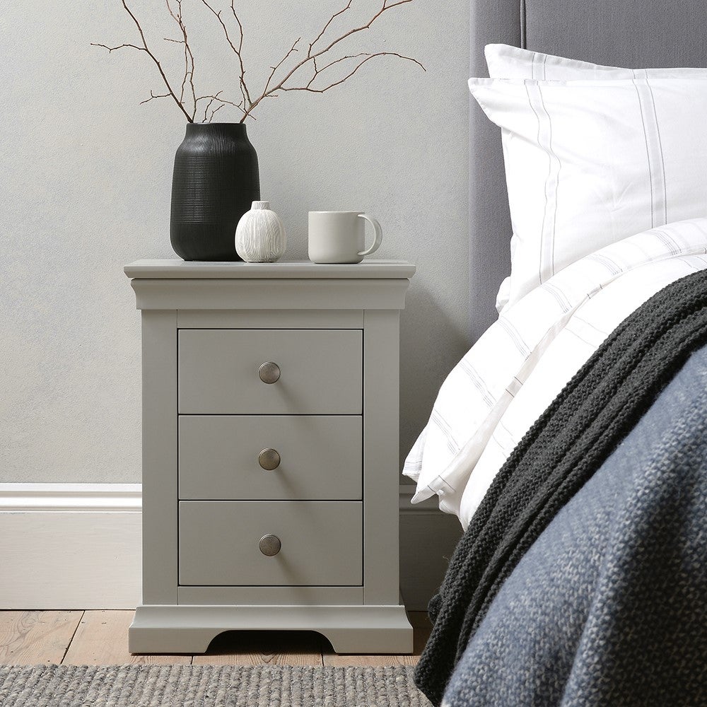 TWIRL 1-Drawer Bedside Table (Grey - View #7