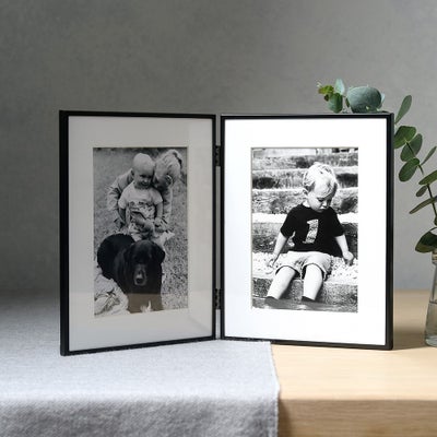 Black Steel Double Frame 5x7'