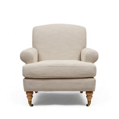 William - Armchair - Natural - Cotton Linen Weave