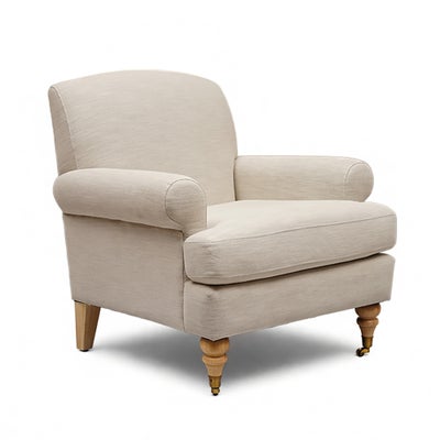 William - Armchair - Natural - Cotton Linen Weave