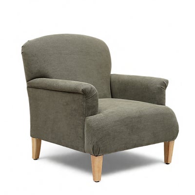 George - Armchair - Deep Forest - Cotton Linen Weave