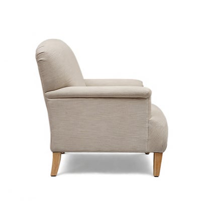 George - Armchair - Natural - Cotton Linen Weave