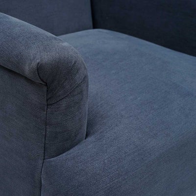 George - Armchair - Indigo - Cotton Linen Weave