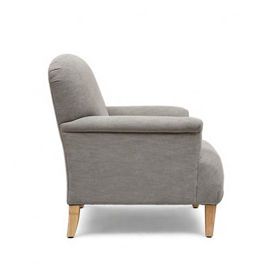 George - Armchair - Mid Grey - Cotton Linen Weave