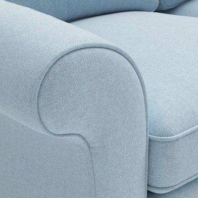 Sofa Bed 3 Seater - Sky blue - House linen mix