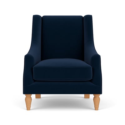 Armchair - Deep blue - Matt Velvet