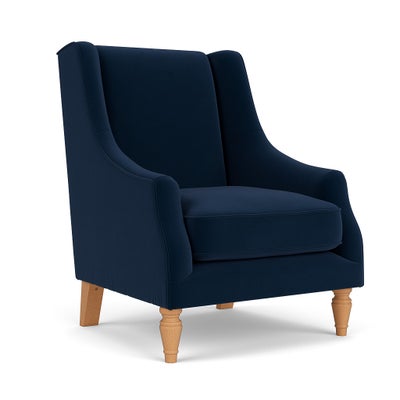 Armchair - Deep blue - Matt Velvet