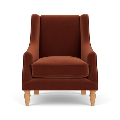 Armchair - Brick - Matt Velvet