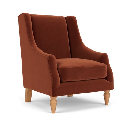 Armchair - Brick - Matt Velvet